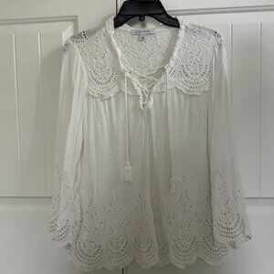 Creamy Peasant Blouse by Single Thread, Size L